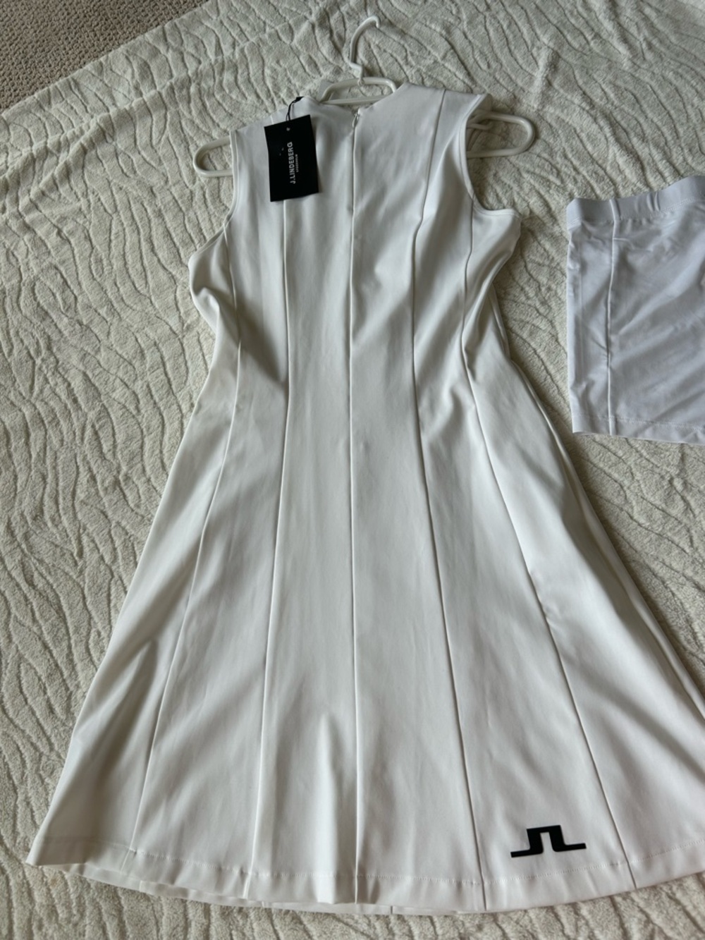 J.Lindeberg NWT Jasmine White Sleeveless A-Line Dress Sz Small w/ undershot golf - Picture 7 of 9